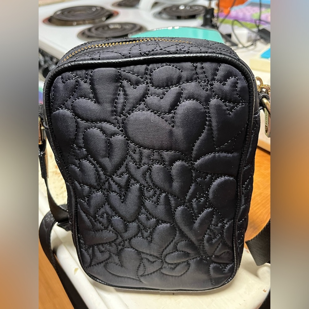 Betsey Johnson Black Quilted Crossbody Bag NWOT - Picture 2 of 11